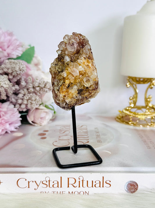 Pink Amethyst Natural Geode Cluster On Stand