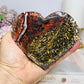 Large Leopardskin Jasper Heart on Stand 11cm