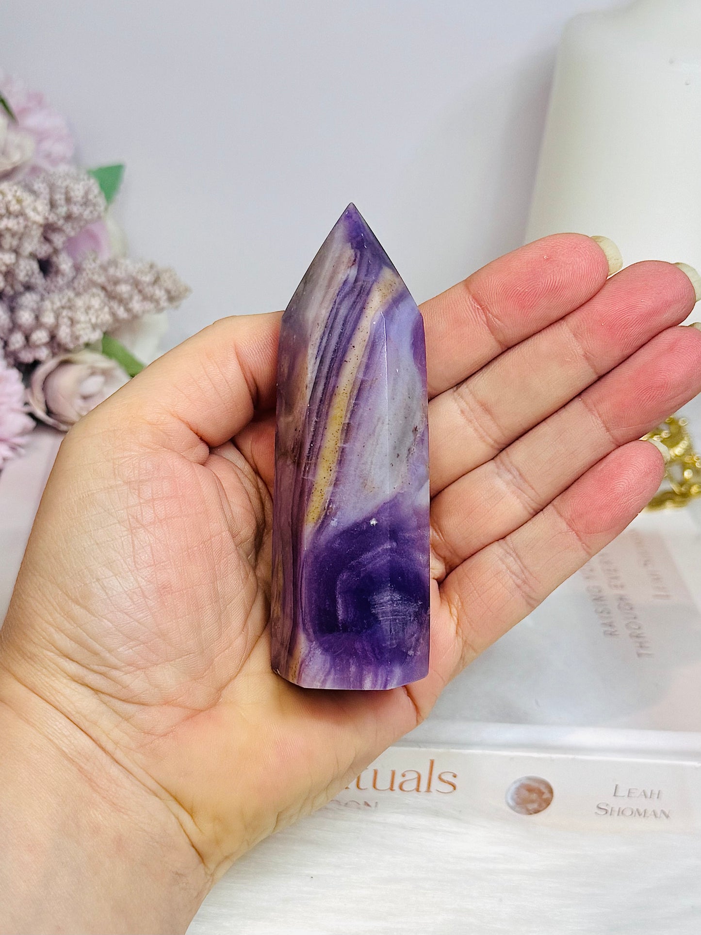 Purple Fluorite Tower 9.5cm
