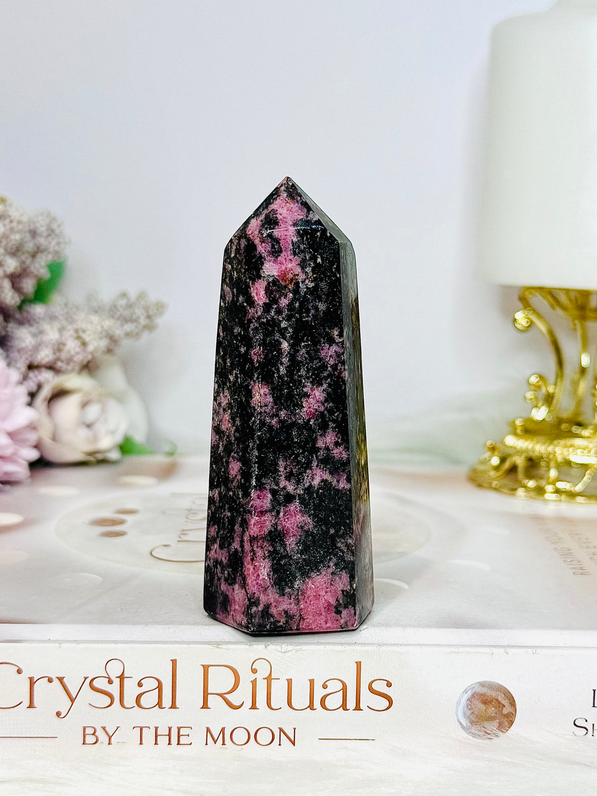 High Grade Rhodonite Tower 9cm