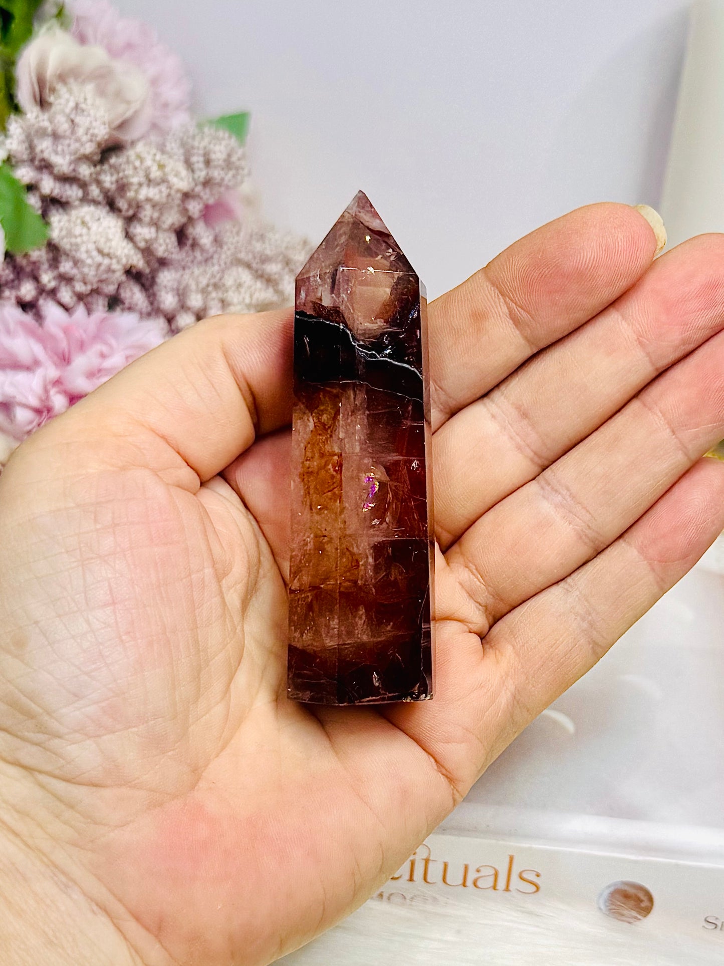 High Grade Fire Quartz Tower 8.5cm