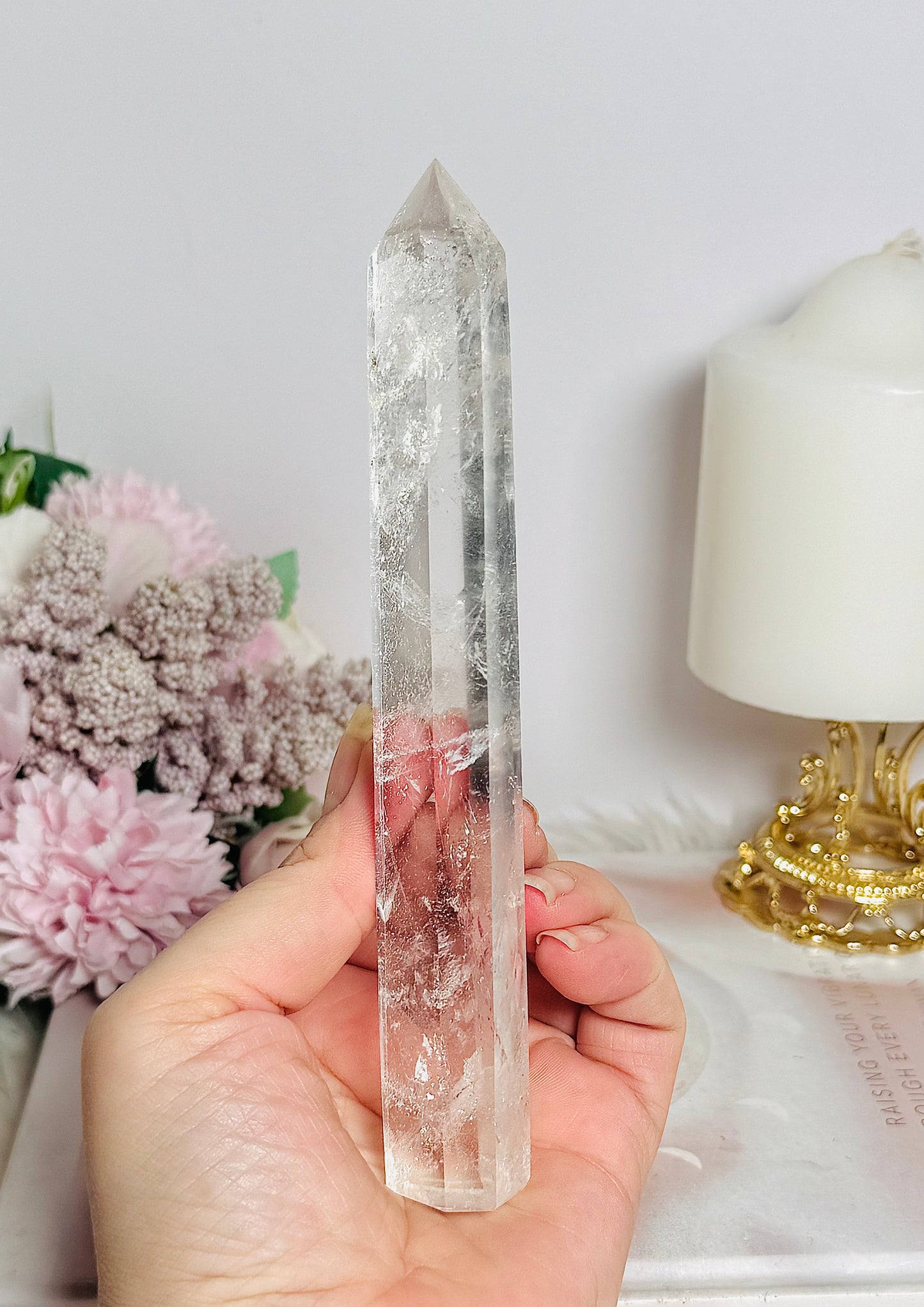 Clear Quartz High Grade Tower 16cm