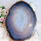 Large Druzy Agate Polished Slab on Stand 25cm 1.26KG