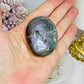 Labradorite Palm Stone with Purple Flash