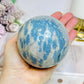 Large K2 Granite with Azurite Sphere On Stand 770g