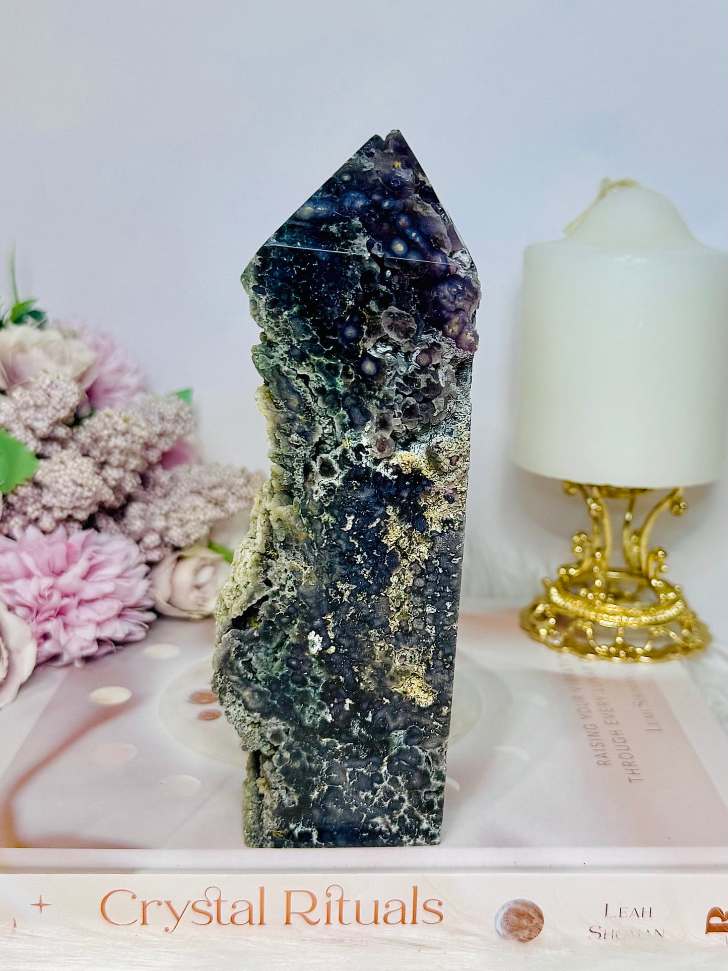 Large Grape Agate Tower 17cm 602g