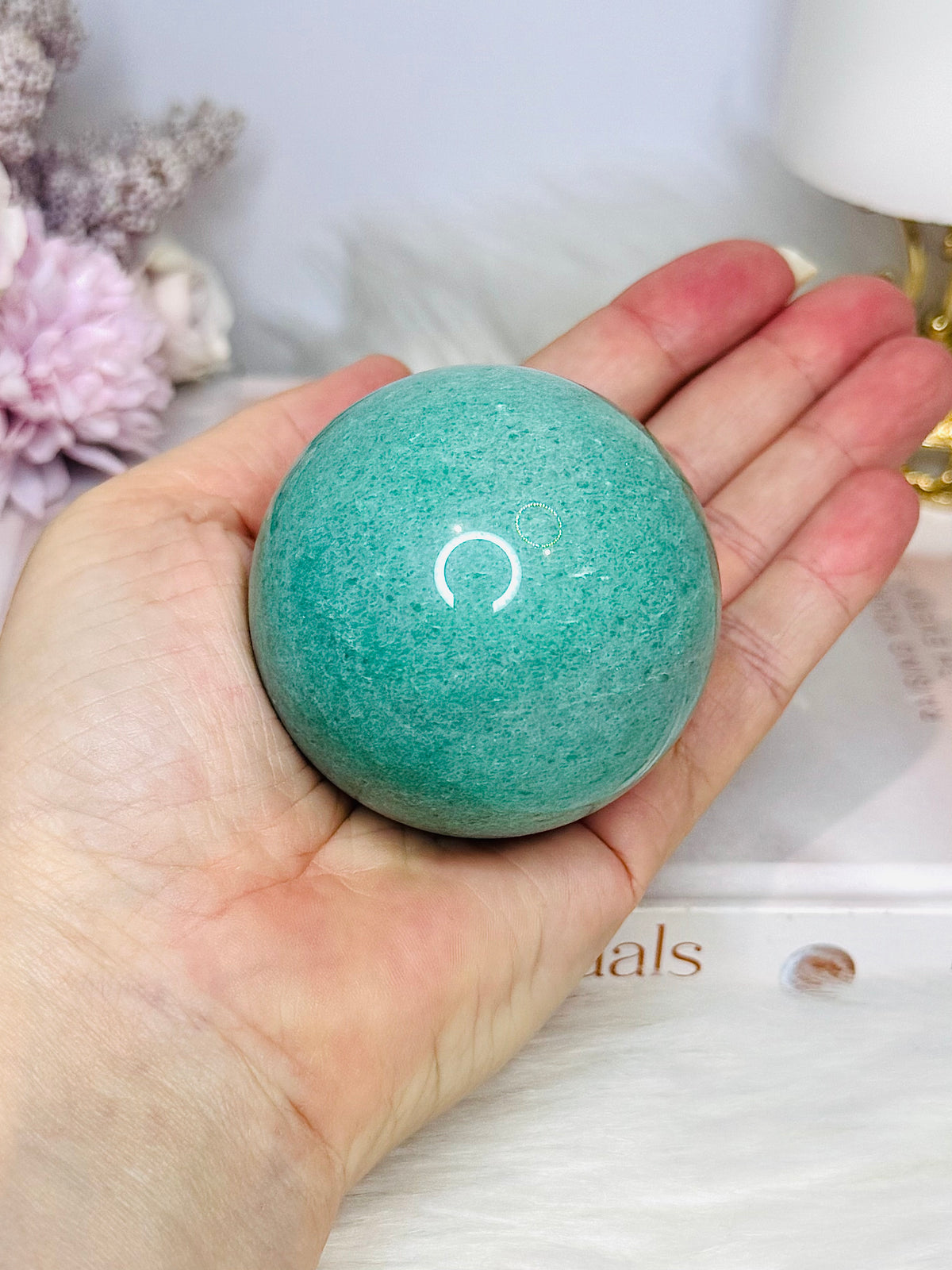 Amazonite Sphere On Stand 289g