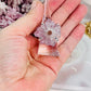 Stunning Natural Purple Stalactite Silver Plated Adjustable Ring From Brazil In Gift Bag