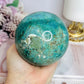 Huge Natural Chrysocolla Sphere On Stand 962g