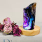 Stunning 12cm 428gram Colourful Fluorite Lamp on Light Stand