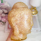 Huge 1.39KG Resin Rose Quartz Filled Buddha Head