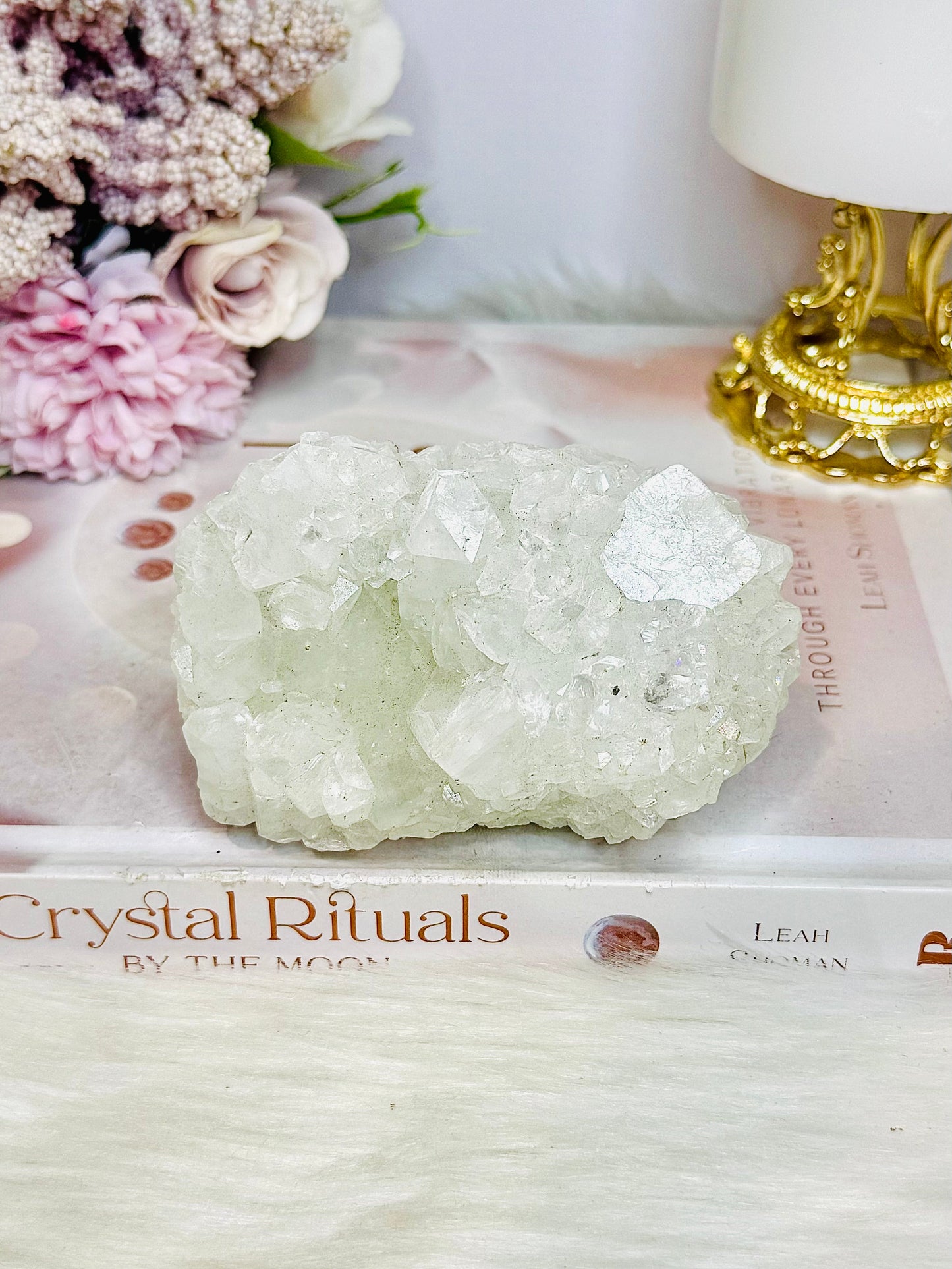 High Grade Apophyllite Natural Cluster 9.5cm 334g
