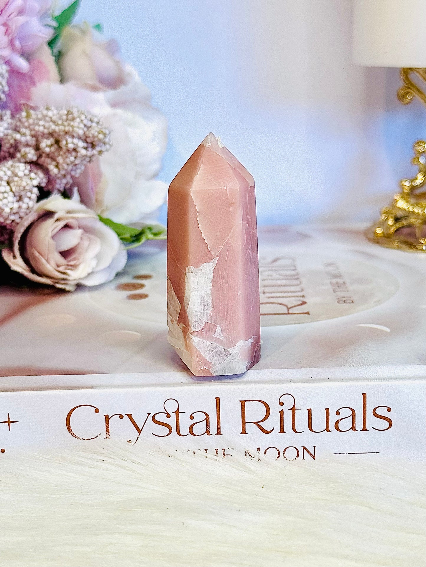 Beautiful Small 6cm Pink Opal Tower