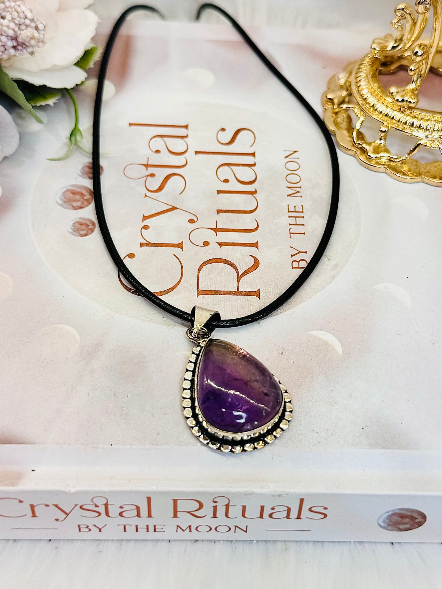 Stunning Ametrine Necklace with Large Silver Pendant In Gift Bag