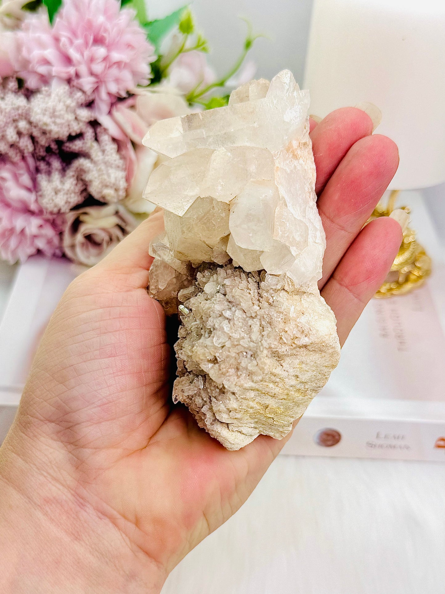 Absolutely Stunning Sparkling Natural Quartz Specimen Cluster 10cm