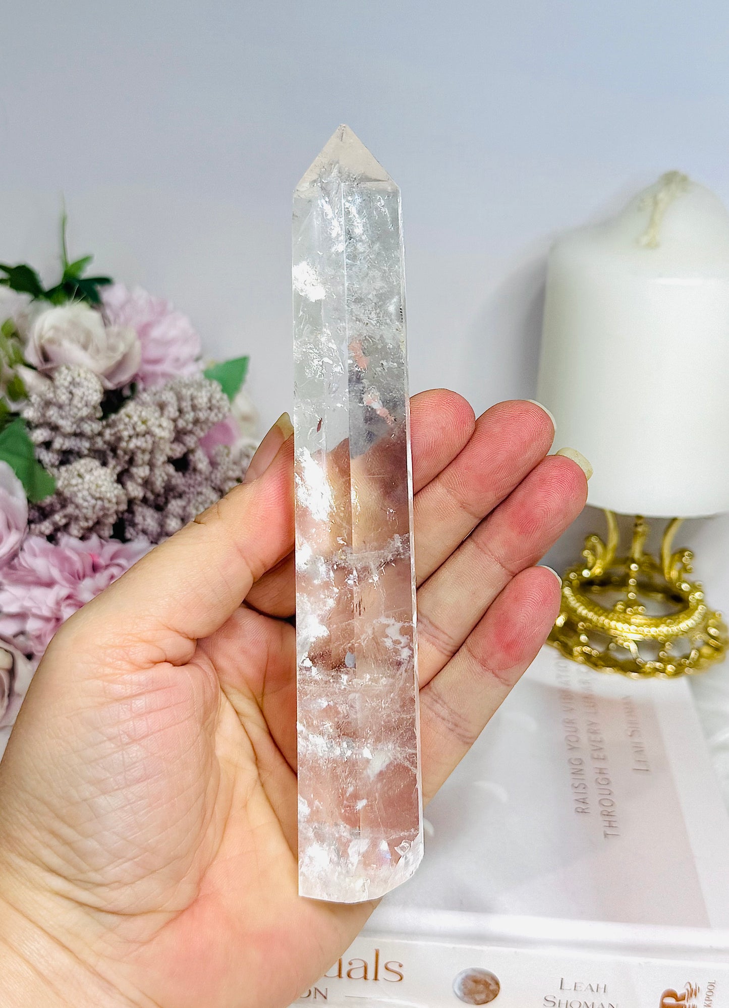 High Grade Clear Quartz Tower 15.5cm