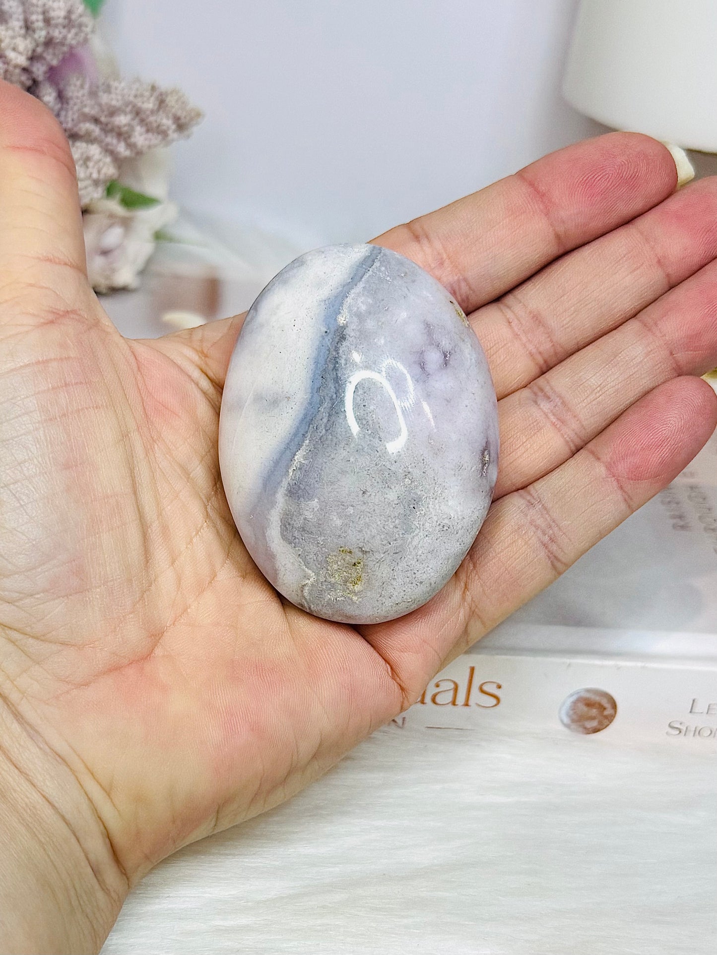 Ocean Jasper Palm Stone (stand is display only)