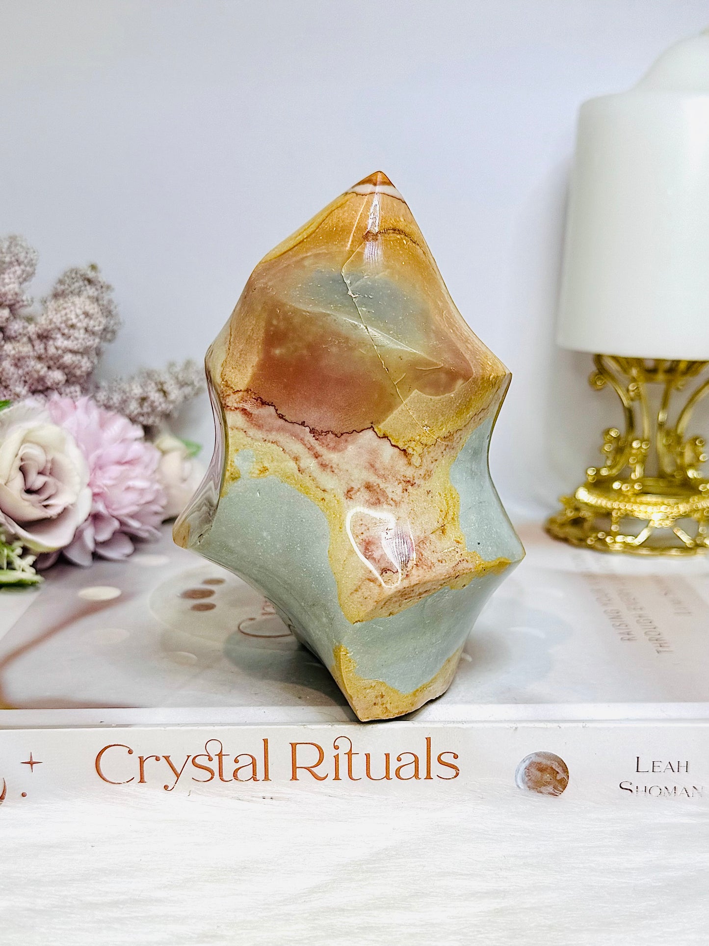 Polychrome Jasper Carved Flame | Freeform 11.5cm 648g