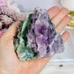 Wow!! Natural 452gram Rainbow Fluorite Specimen ~ Coloured Layers of Green & Purple Just Stunning