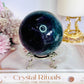 Incredibly Stunning Large 598gram Rainbow Fluorite Sphere On Stand with Amazing Rainbows