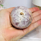High Grade Pink Amethyst Sugar Druzy Sphere on Stand 281g