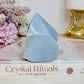 Blue Angelite Polished & Rough Tower 7.5cm