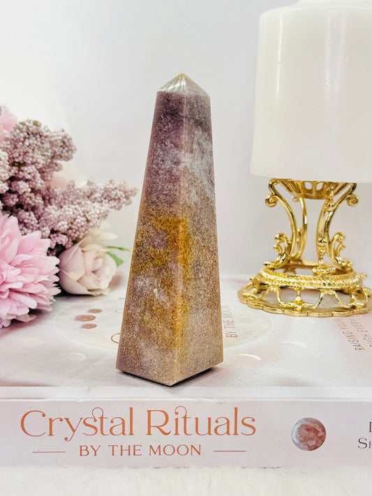 Beautiful 10.5cm Pink Amethyst Obelisk | Tower From Brazil