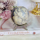 Gorgeous Natural Cherry Agate Carved Sphere On Stand 371grams