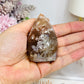 Flower Agate Carved Flame 6.5cm
