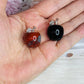 Set of 2 Mini Apples ~ Red Obsidian & Black Obsidian