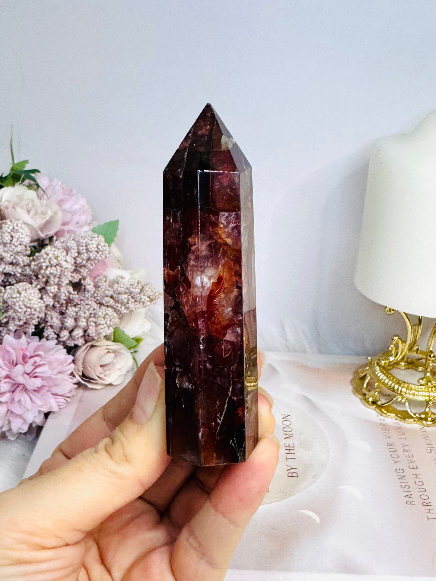High Grade Fire Quartz Tower 9.5cm
