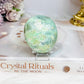Green Moonstone Palm Stone (stand is display only)