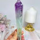 Watermelon Fluorite Tower | Wand with Rainbows 15.5cm