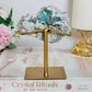 Natural Zeolite Specimen on Custom Gold Stand 13cm