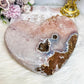 Huge Pink Amethyst Chunky Carved Heart 20cm 1.8KG