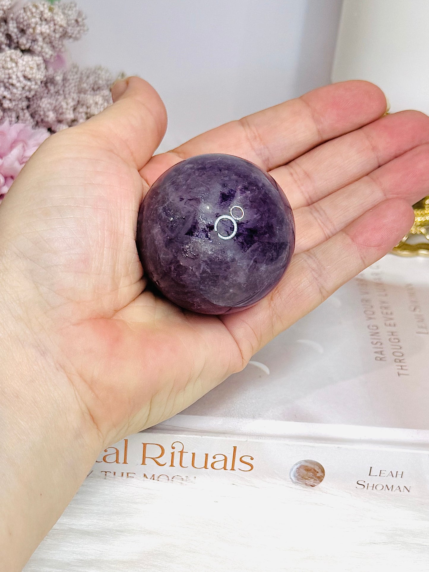 High Grade Purple Fluorite Sphere on Stand 171g
