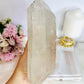 Huge Stunning 1.39KG Natural Lemurian Quartz Chunky Double Terminated Point | Tower On Stand From Brazil