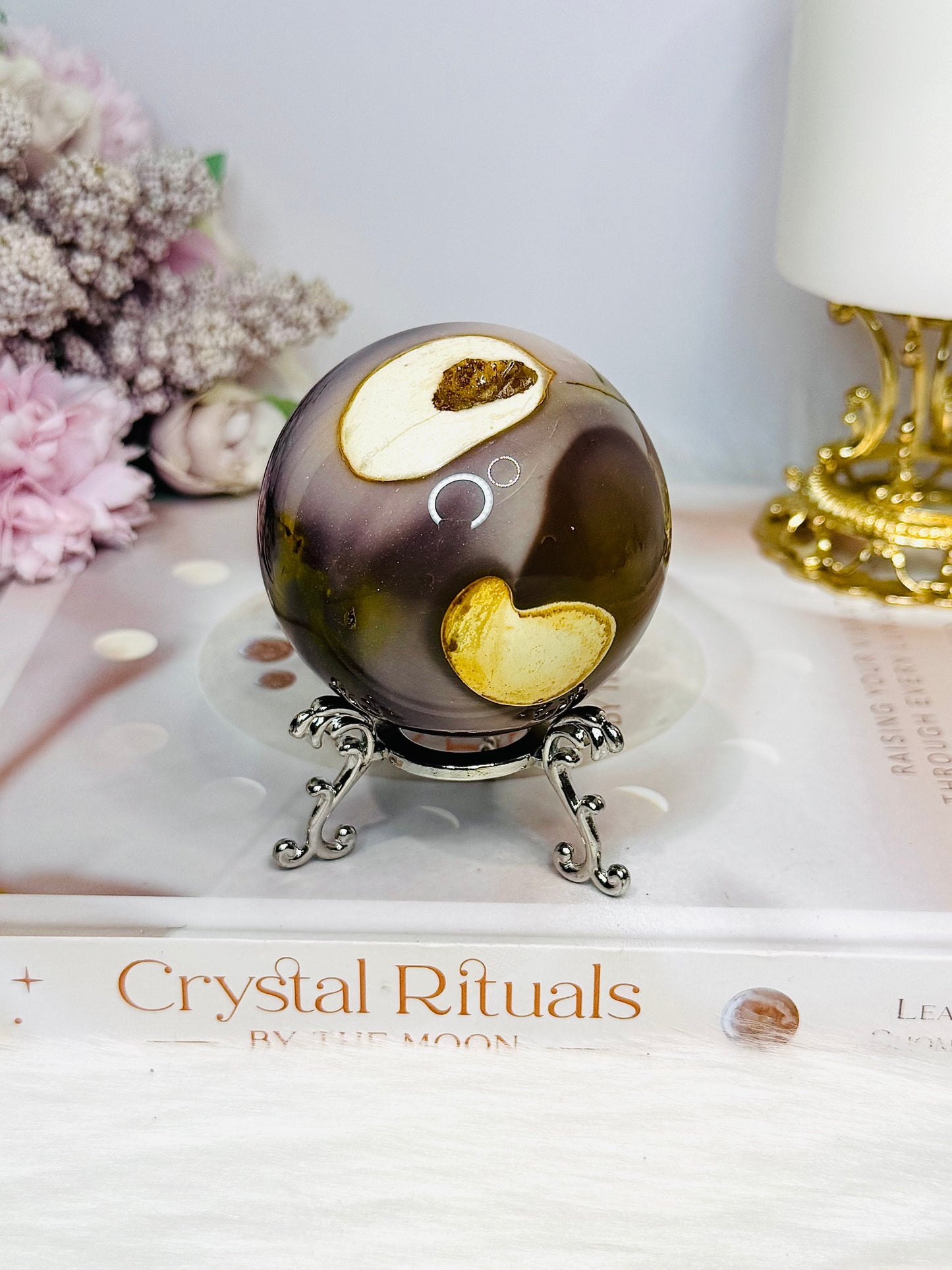 Mookaite Jasper Sphere on Stand 297g