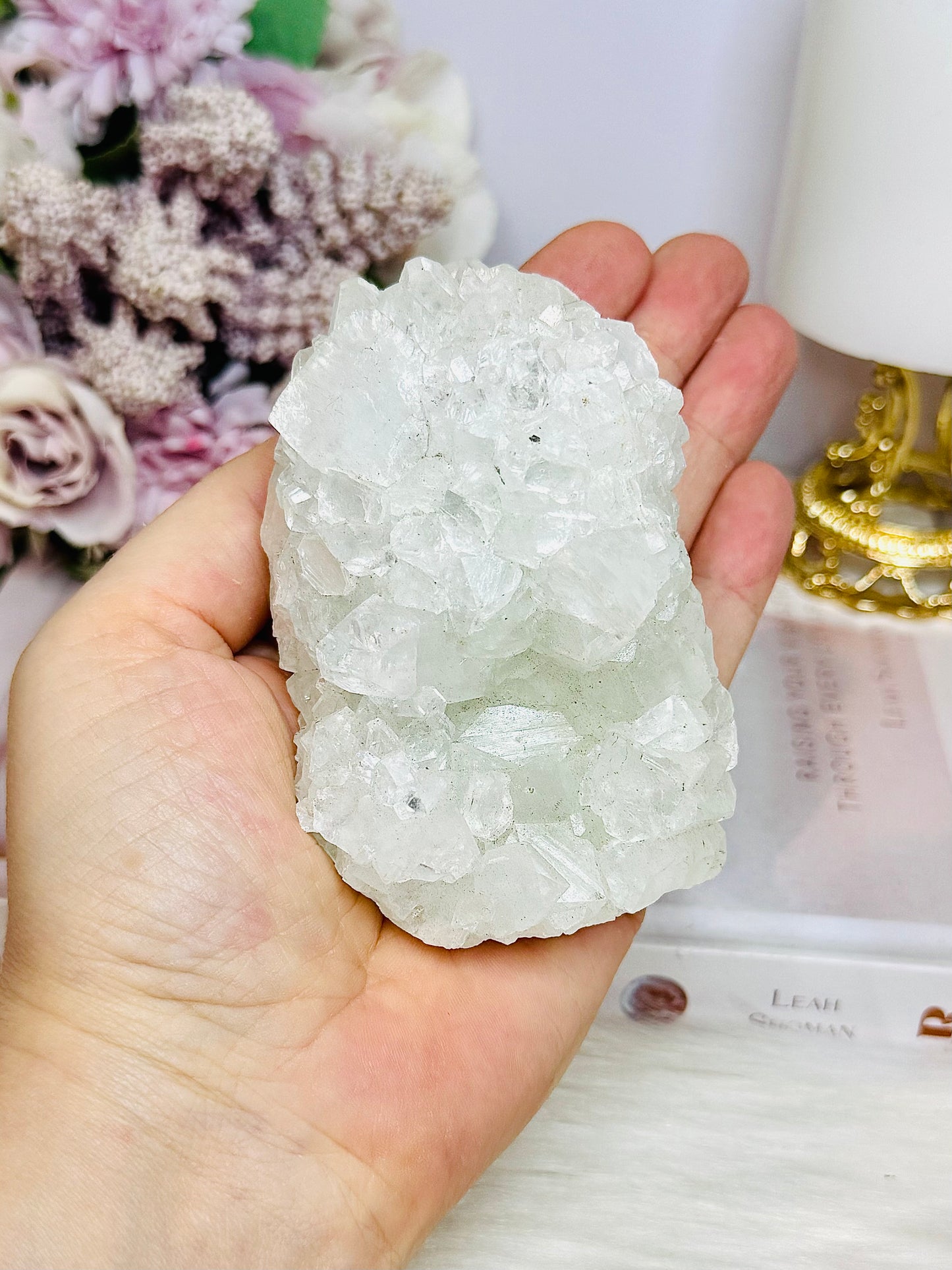 High Grade Apophyllite Natural Cluster 9.5cm 334g