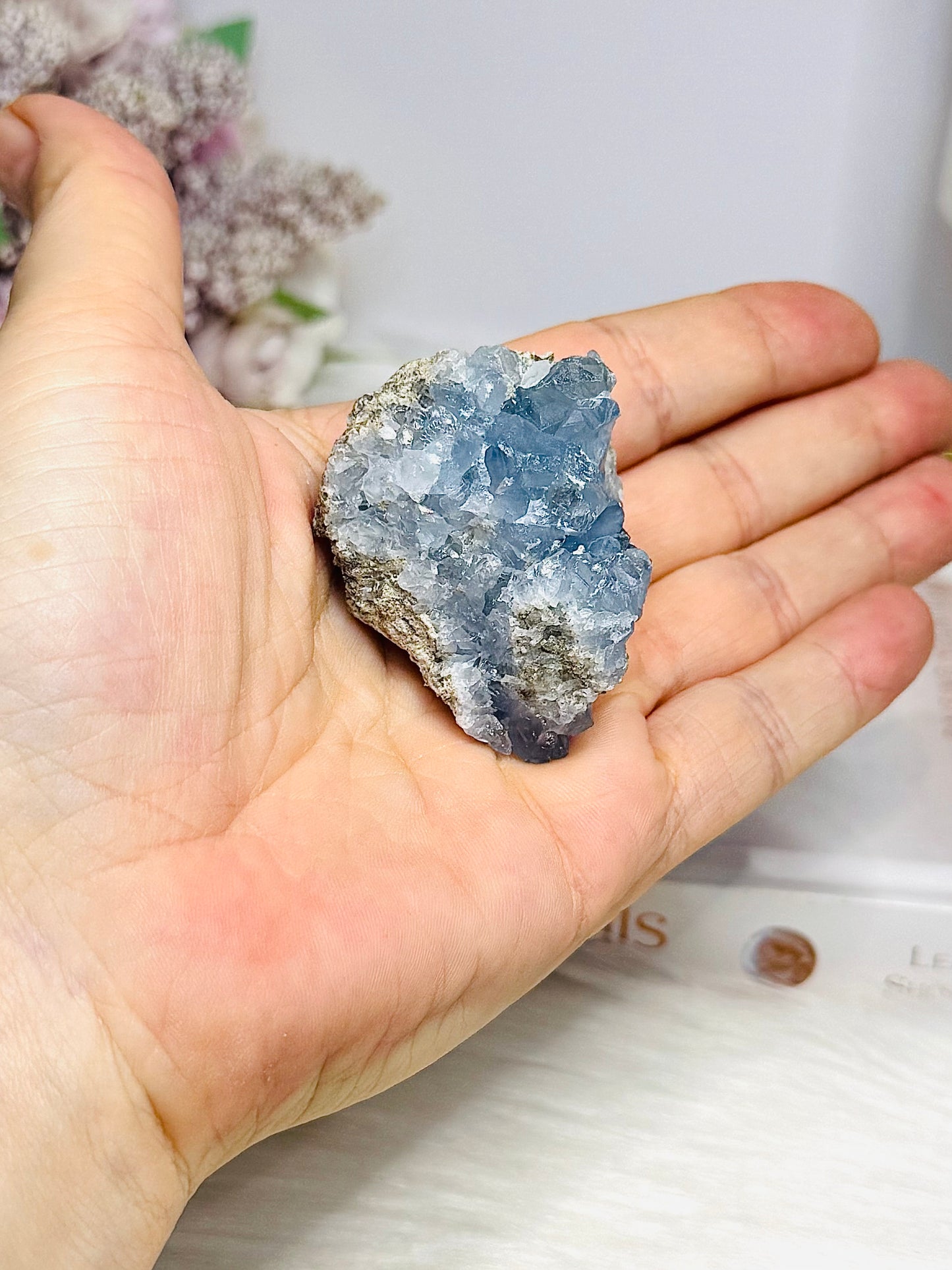 Natural Blue Celestite Cluster 76g