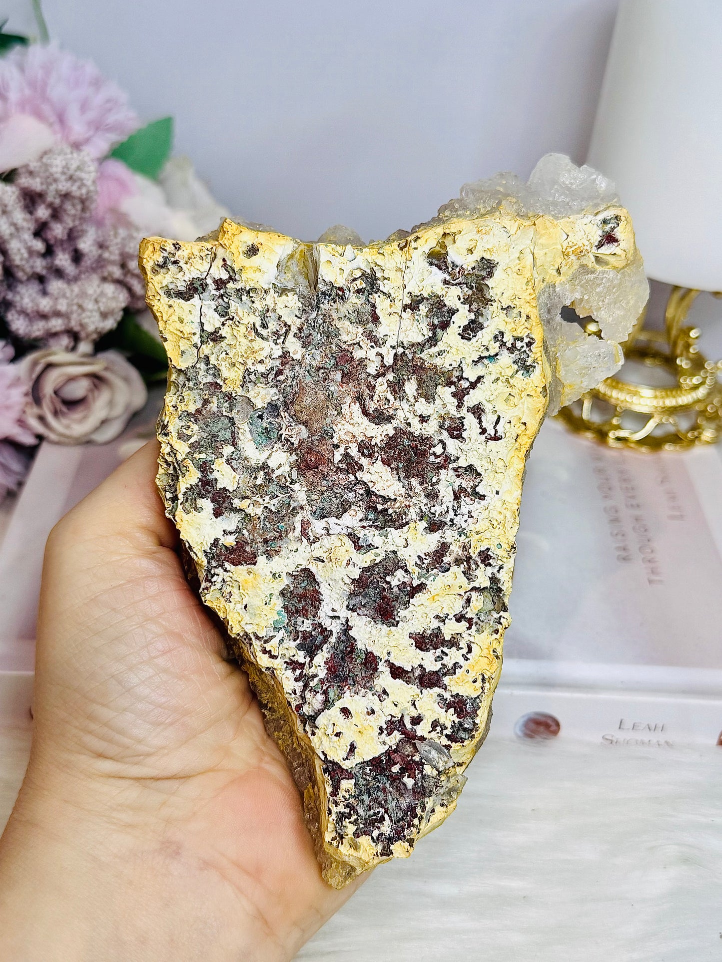 Large Zeolite | Flower Amethyst Slab 14cm