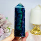 High Grade Rainbow Fluorite Tower 10.5cm