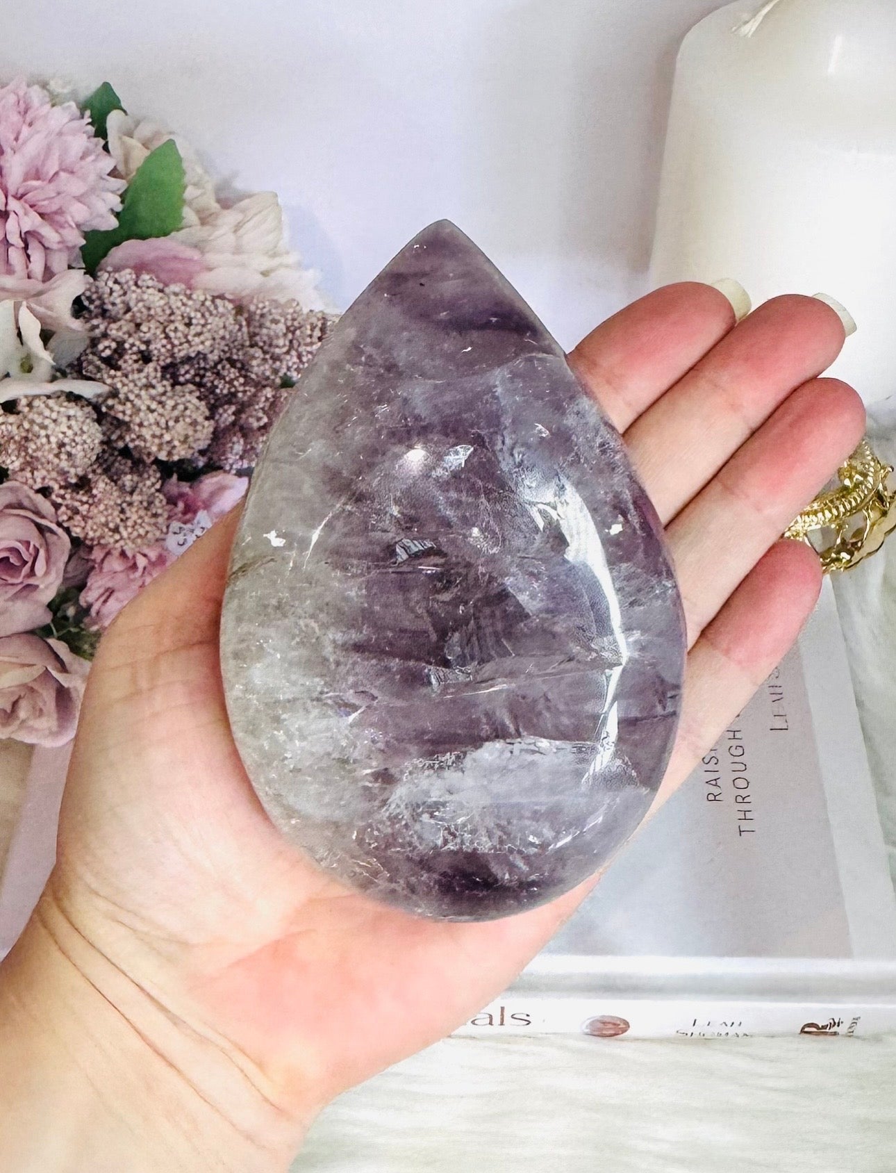 Polished Chunky Amethyst Flame | Freeform on Stand 17cm 683g