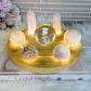 Feminine Energy ~ Large Light Stand 20cm with Glass Roses Sphere, 4 Pink Amethyst Spheres, 2 Rose Quartz Towers