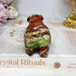 Money Agate Carved Bear 8cm