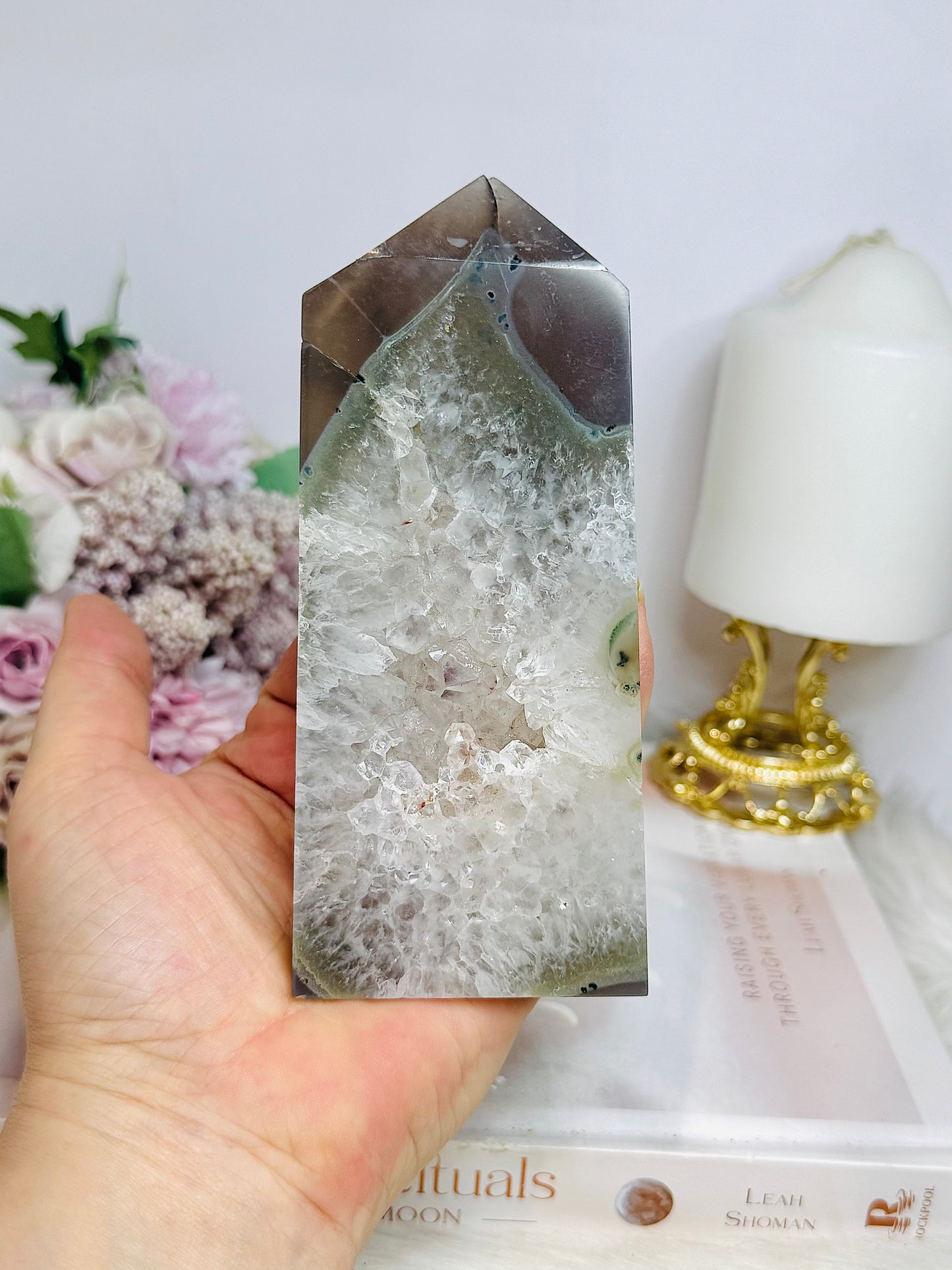 Agate Druzy Tower 13.5cm