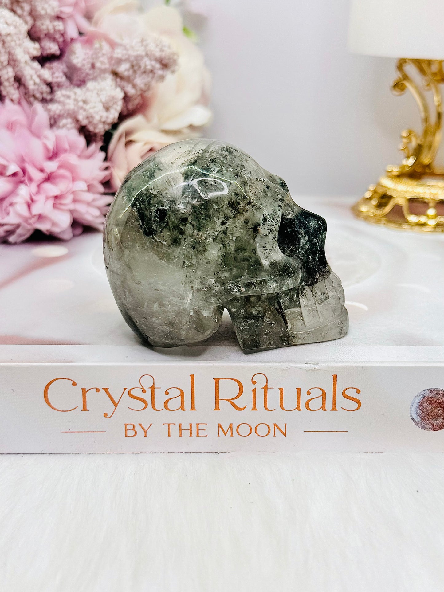 Stunning 6.5cm Garden Quartz | Lodolite Carved Skull