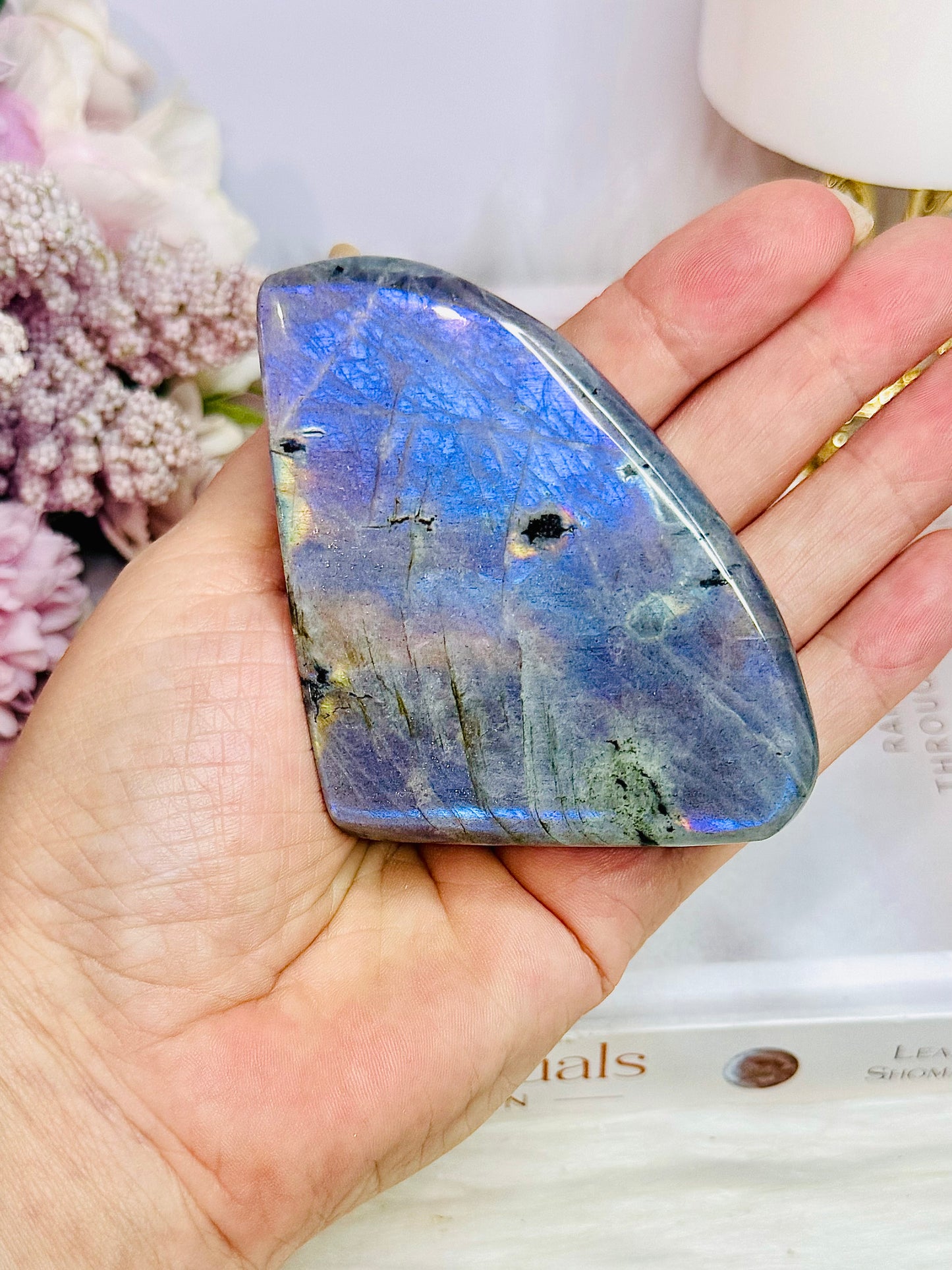 Gorgeous Labradorite Freeform Full Of Flash 219grams