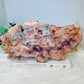 High Grade Pink Amethyst Druzy Slab on Stand 1.2KG 27.5cm