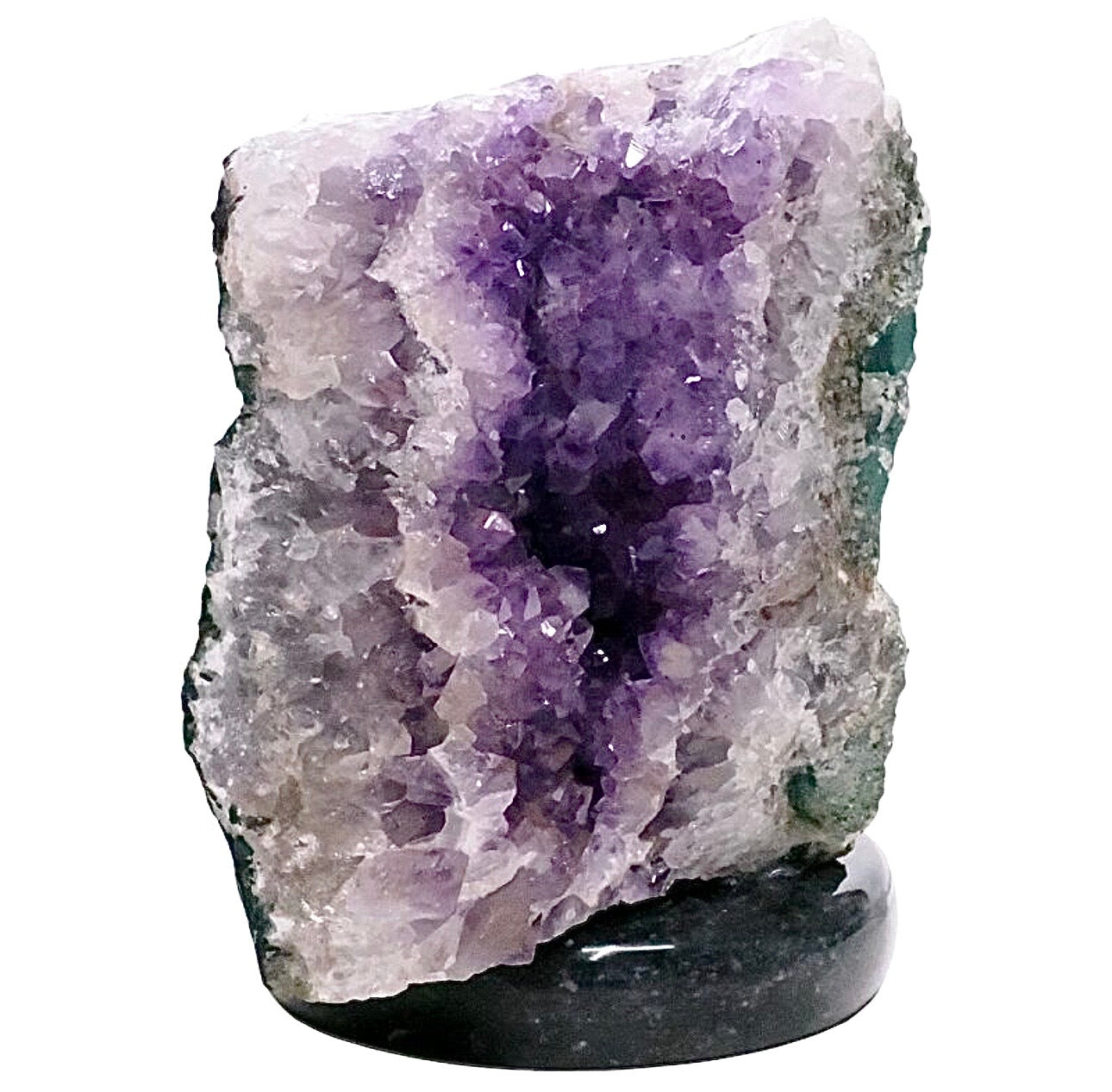 Amethyst Lamp on Marble Base 5.1KG  – Purple LED Bulb